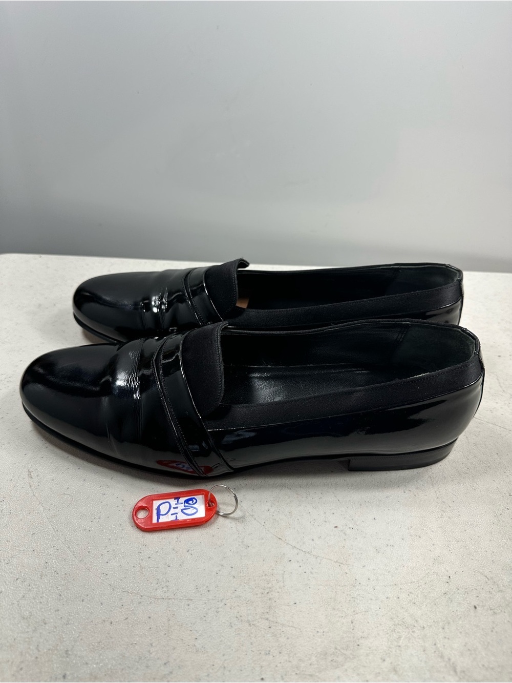 Mezlan Mirage Men's Black Leather Slip-On Patent Size 9.5 loafer shoes
